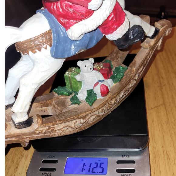 Vintage Transpac  Resin Santa Rocking Horse - Picture 13 of 13